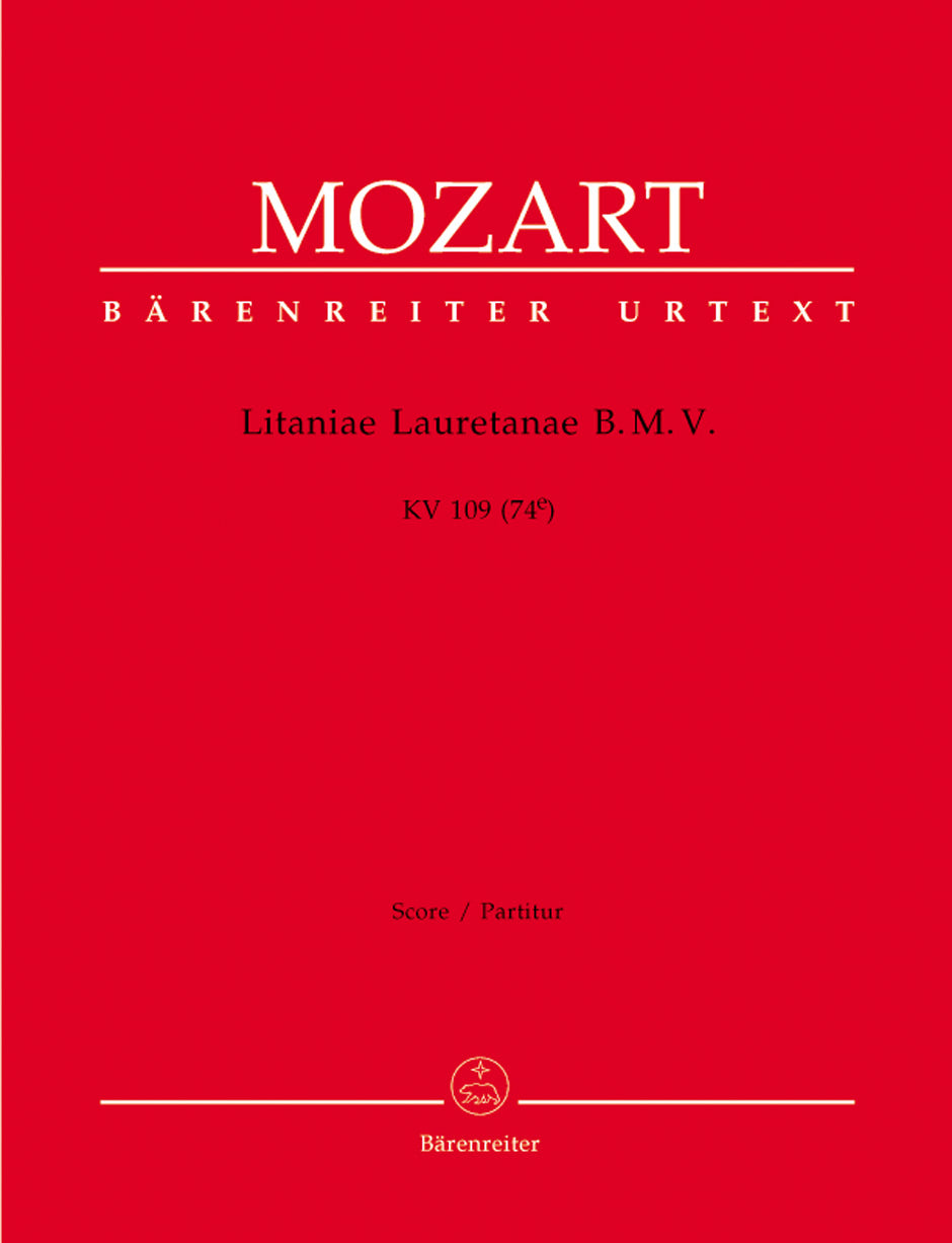Mozart Litaniae Lauretanae B. M. V. B-flat major K. 109 (74e)