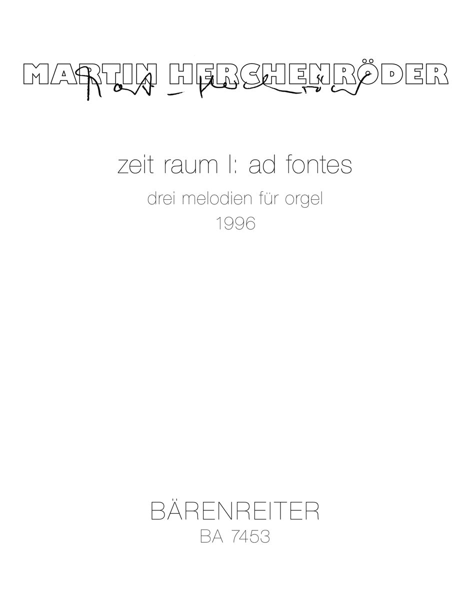 Herchenroder Zeit Raum I: ad fontes (1996)