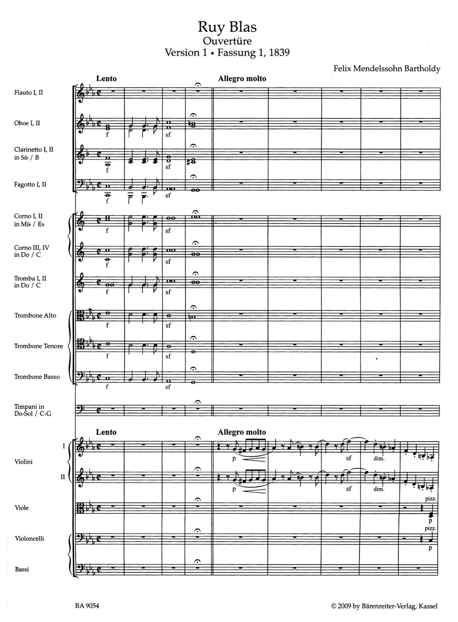 Mendelssohn Ruy Blas -Overture- (Versions 1 and 2)