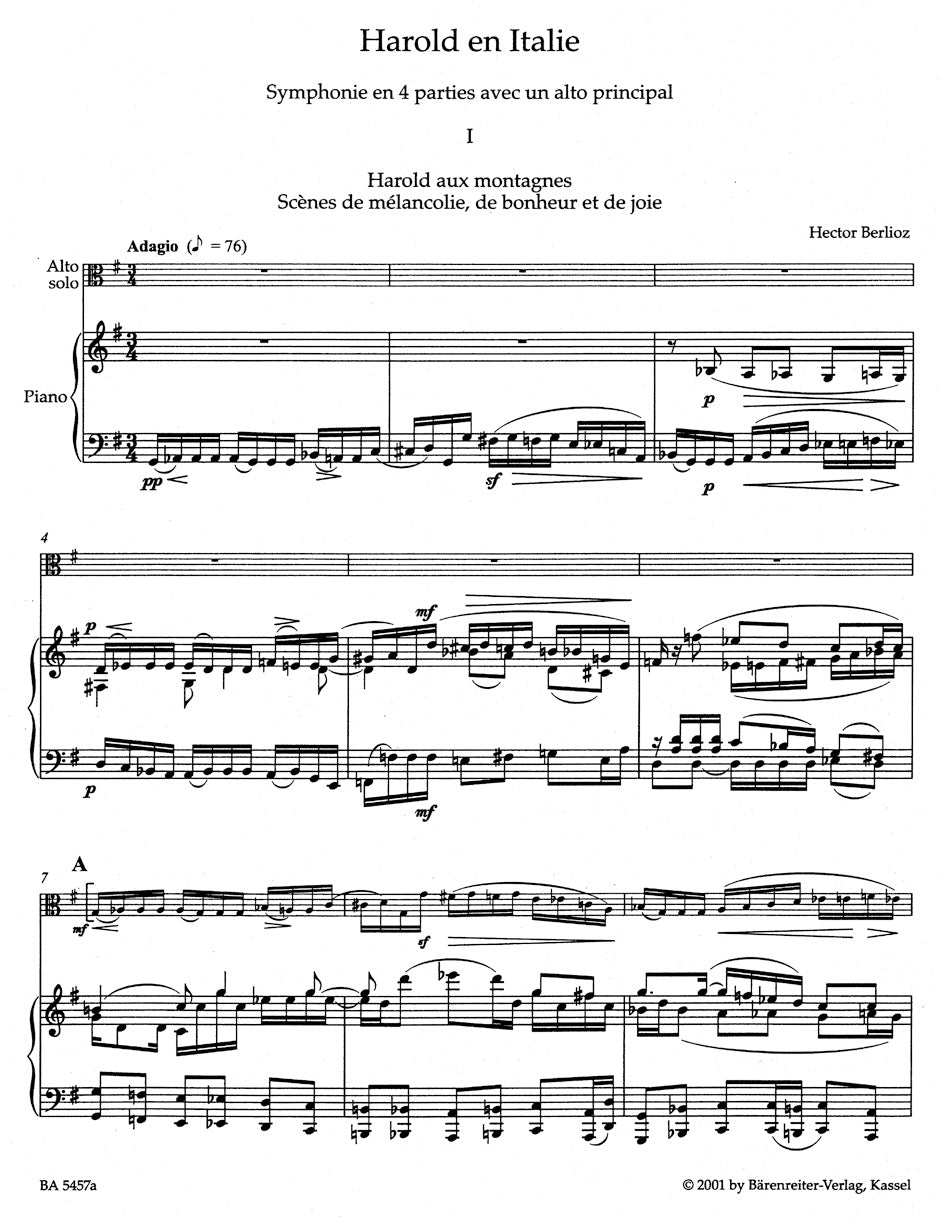 Berlioz Harold en Italie Hol. 68 -Symphony in four parts with Viola solo