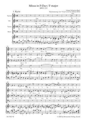 Bach Mass F major BWV 233 "Lutheran Mass 1"