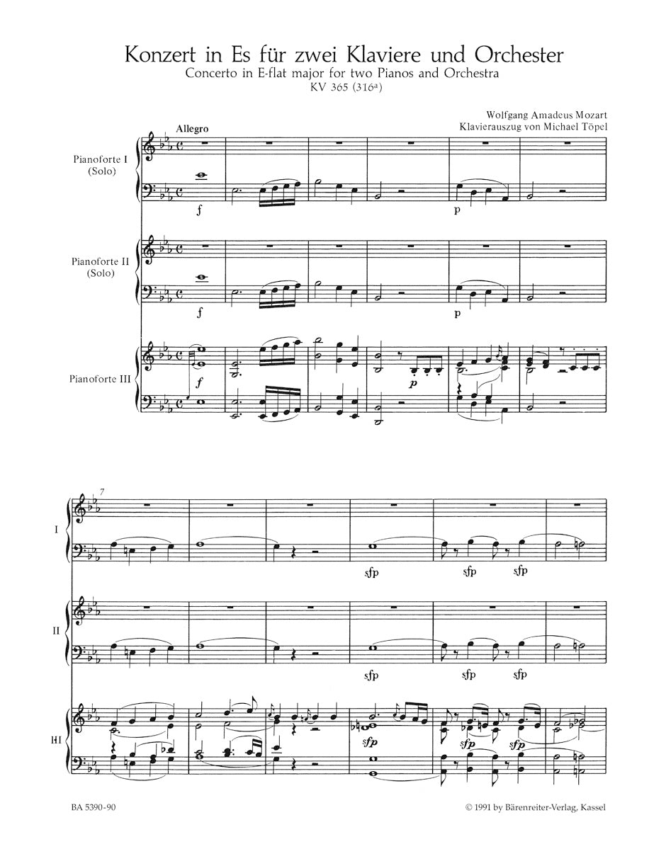 Mozart Concerto for two Pianos and Orchestra No. 10 E-flat major K. 365 (316a)