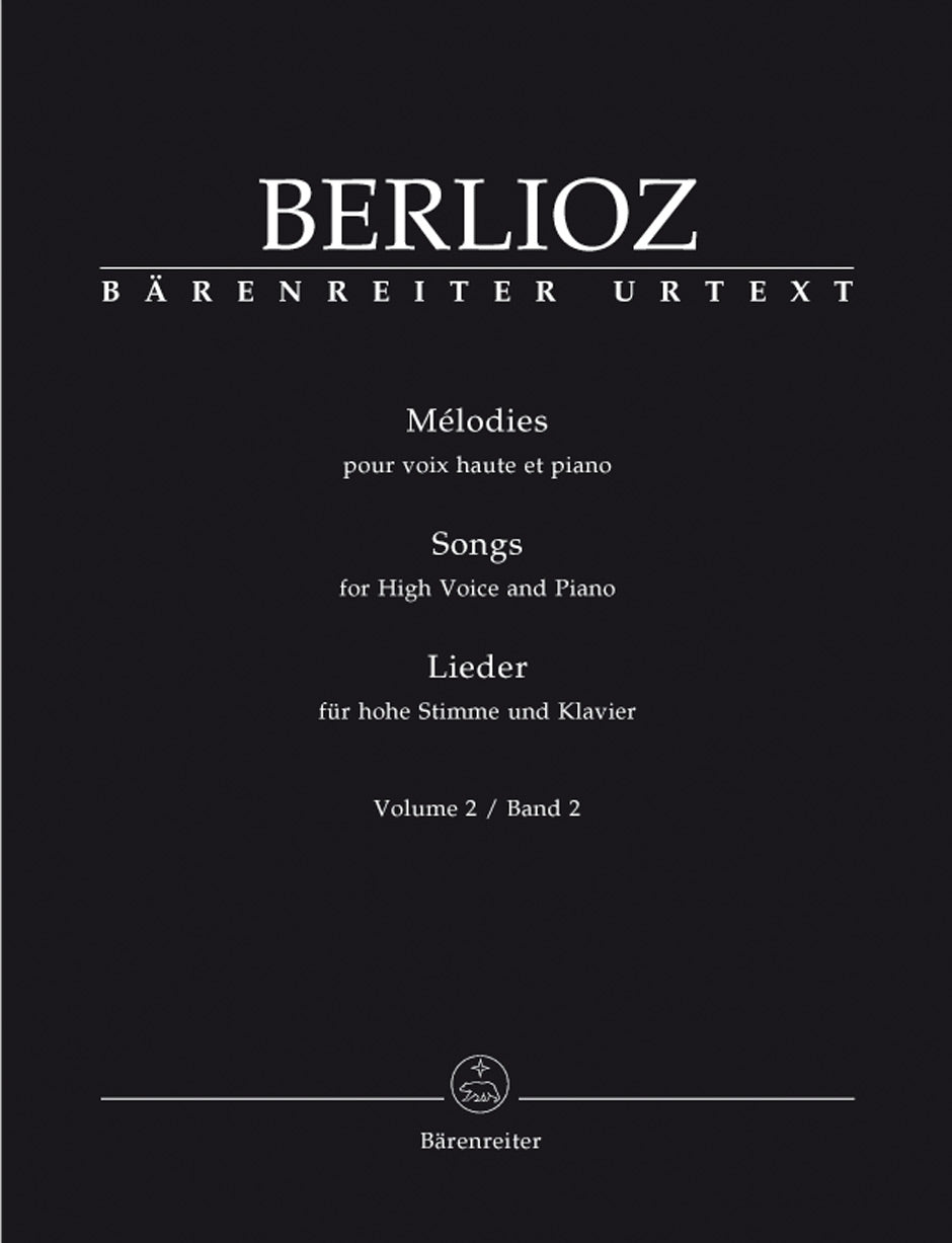 Berlioz Songs for High Voice and Piano (Volume 2)