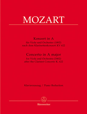 Mozart Concerto for Viola and Orchestra A major (1802) (after the Clarinet Concerto K. 622)