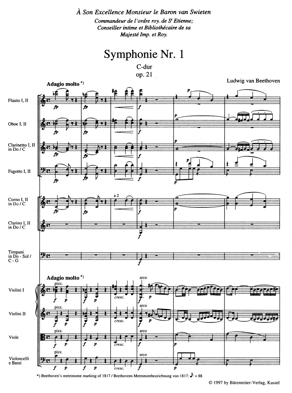 Beethoven Symphony No. 1 C major op. 21