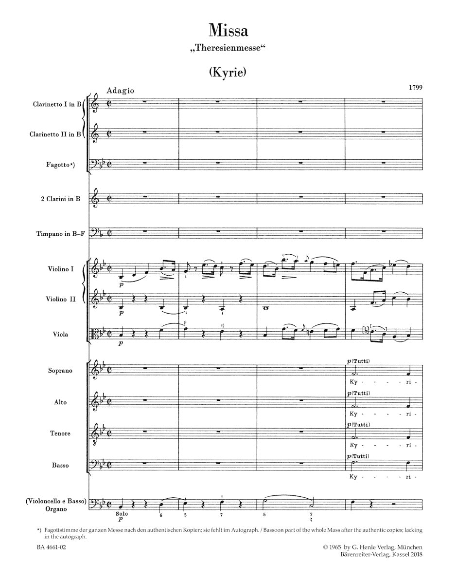 Haydn Missa B-Dur Hob. XXII:12 "Theresienmesse"