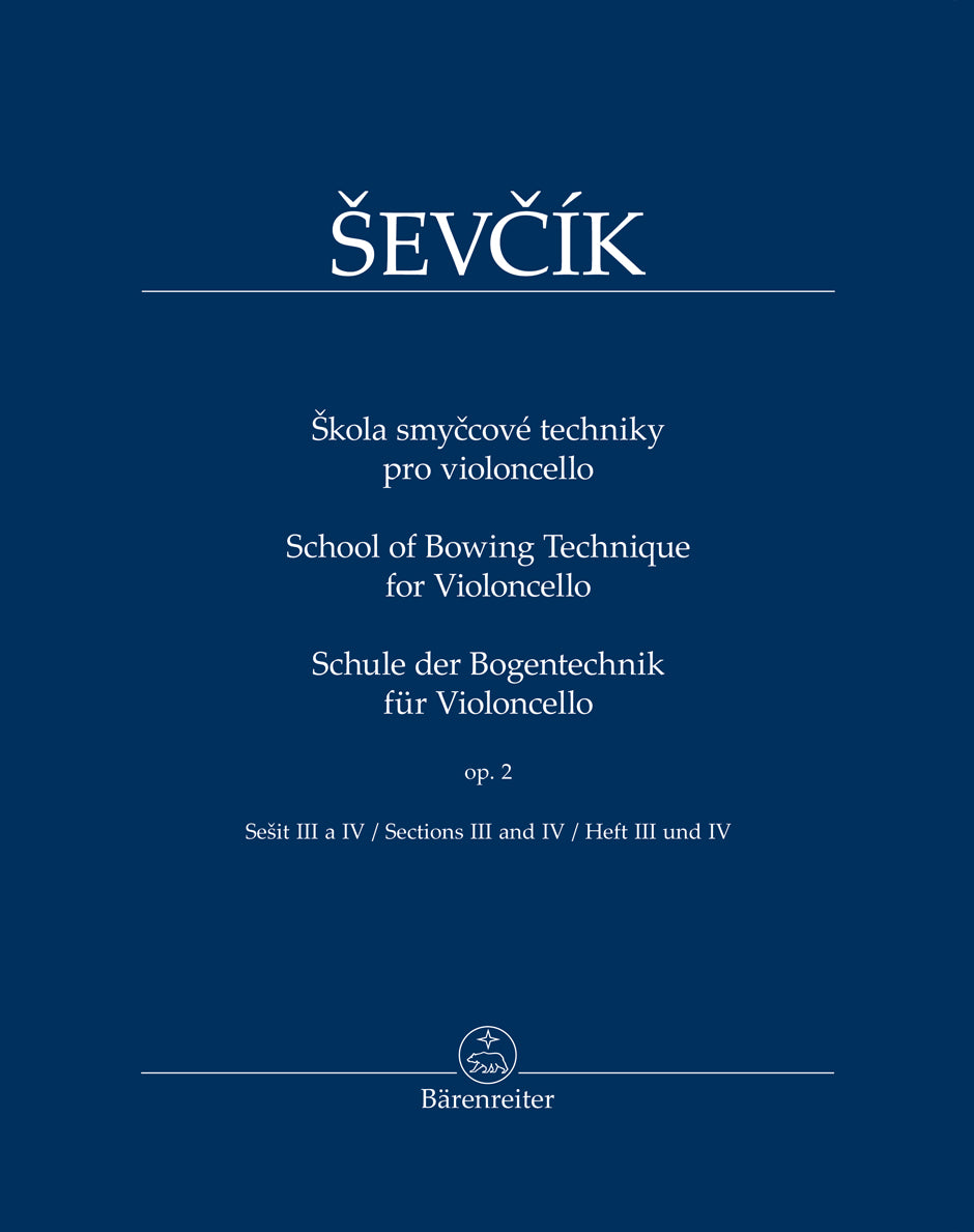 Sevcik School of Bowing Technique for Violoncello op. 2 (Heft 3 und 4)