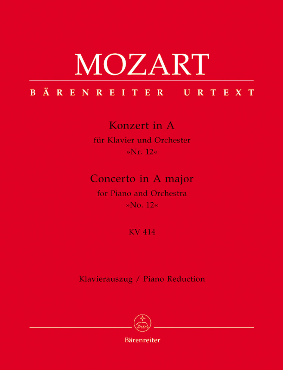Mozart Concerto for Piano and Orchestra No. 12 A major K. 414 (Piano Reduction)