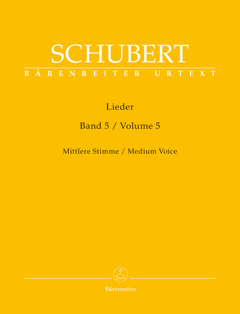 Schubert Lieder, Volume 5 (Medium Voice)