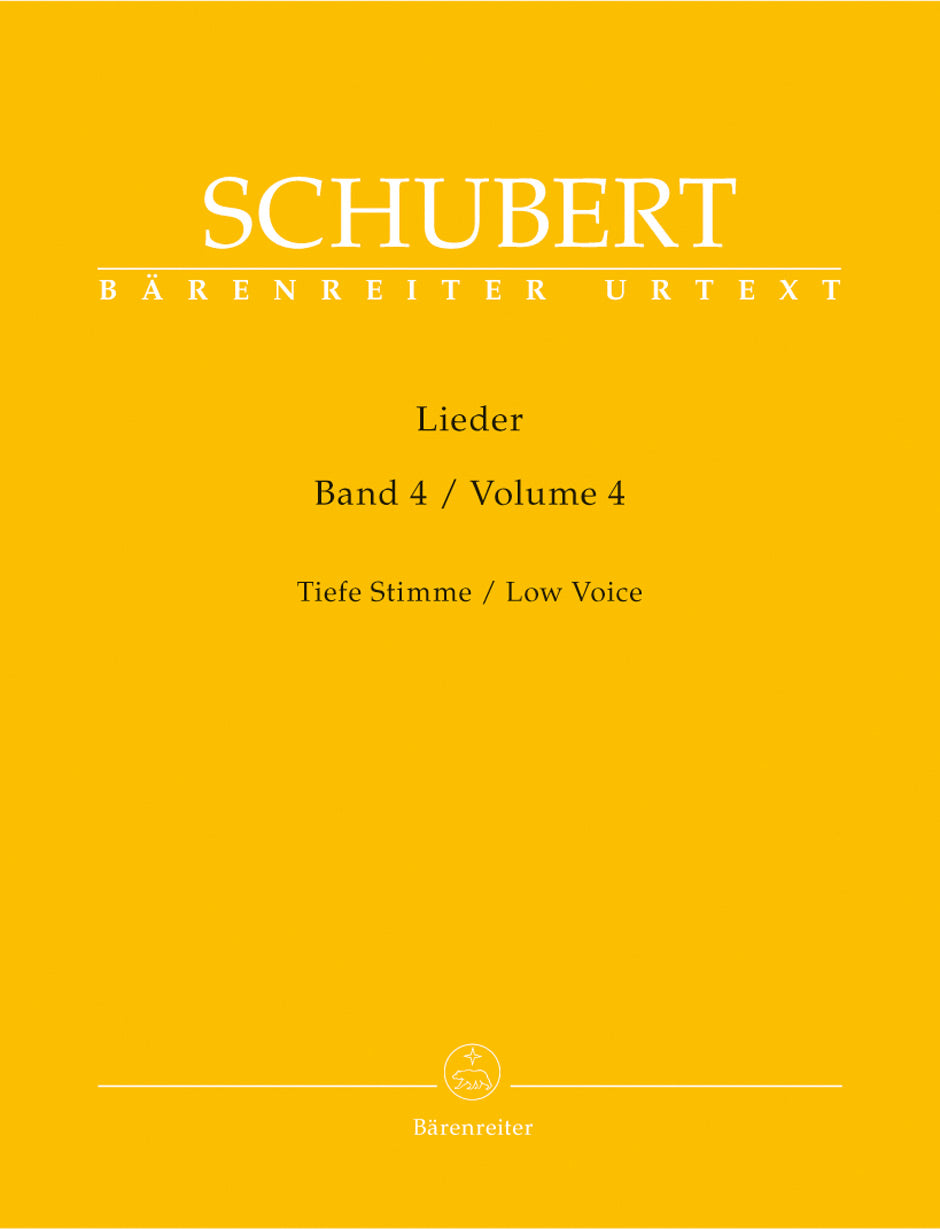 Schubert Lieder, Volume 4 (Low voice)