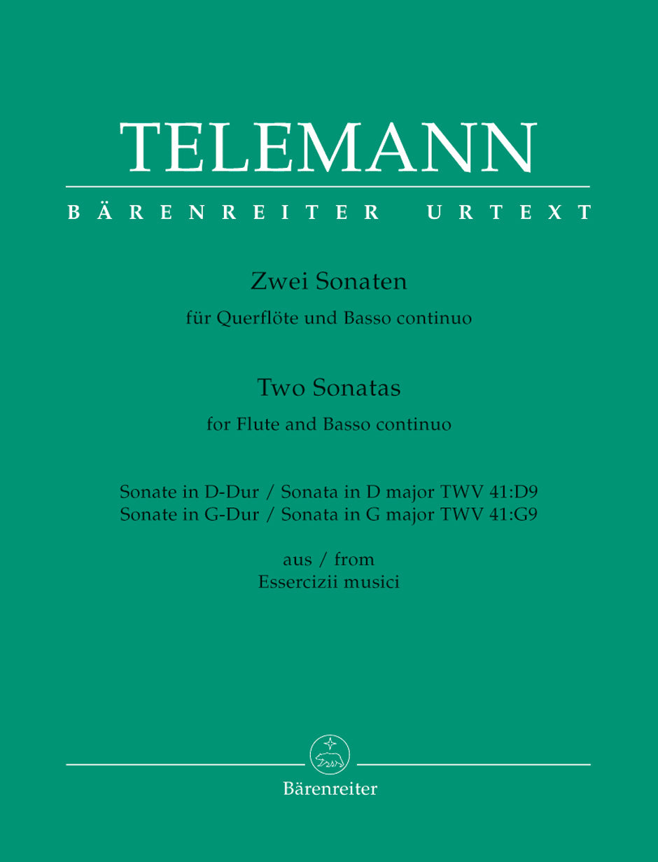 Telemann Two Sonatas for Flute and Basso continuo (from Essercizii musici)