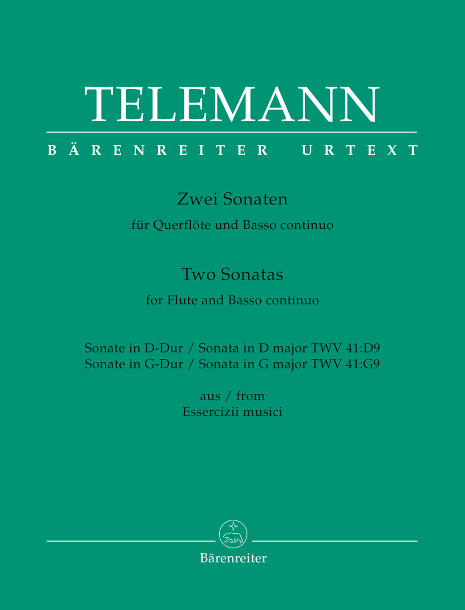 Telemann Two Sonatas for Flute and Basso continuo (from Essercizii musici)