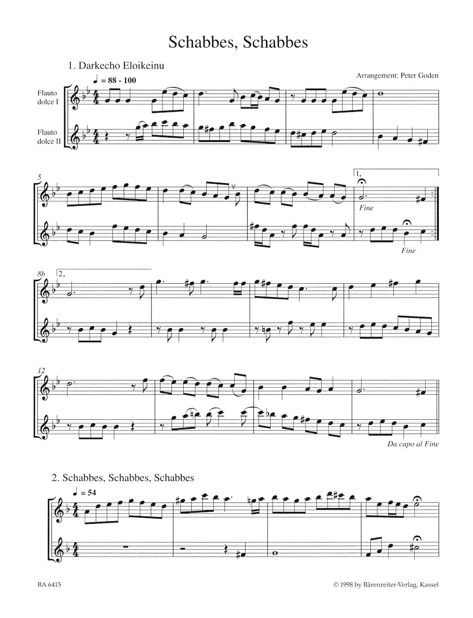 Schabbes, Schabbes -14 Jiddische Lieder-