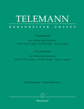 Telemann Three Concertos for Violin and Orchestra -TWV 51:a1 A minor, 51:D9 D major, 51:g1 G minor-