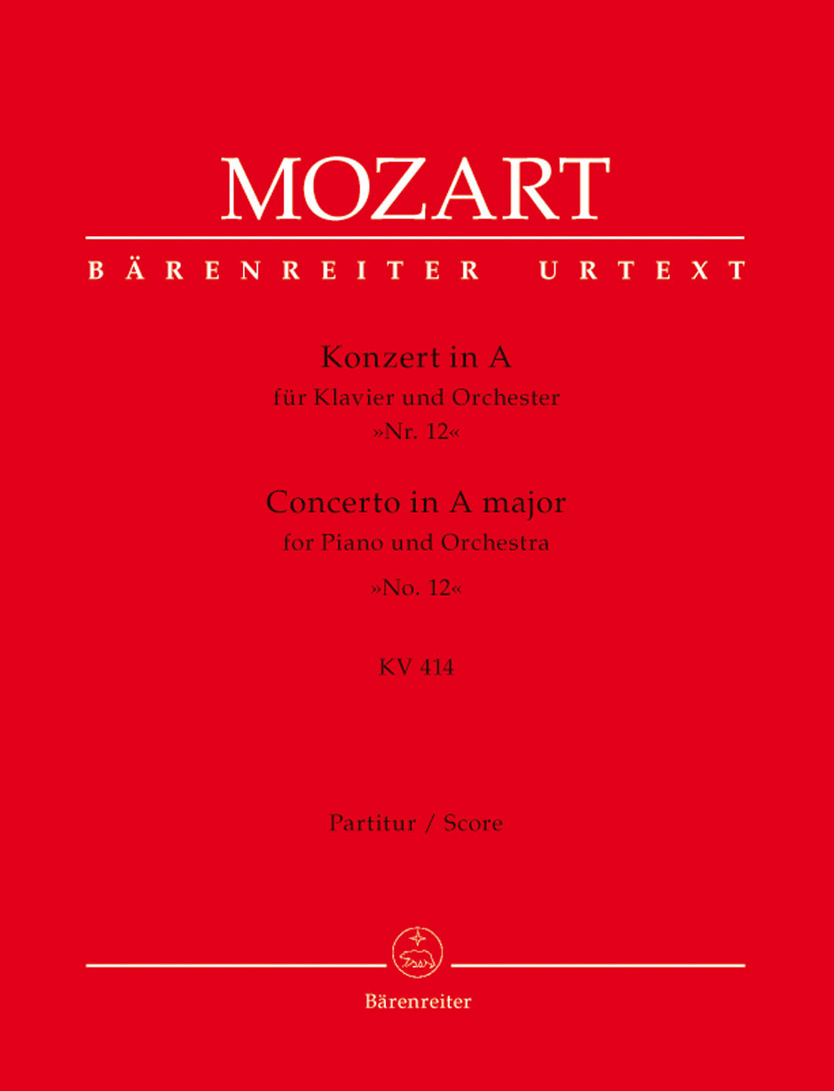 Mozart Concerto for Piano and Orchestra Nr. 12 A major K. 414 (Full Score)