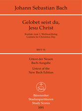 Bach Gelobet seist du, Jesu Christ BWV 91 Study Score