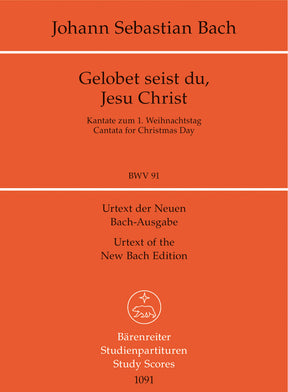 Bach Gelobet seist du, Jesu Christ BWV 91 Study Score