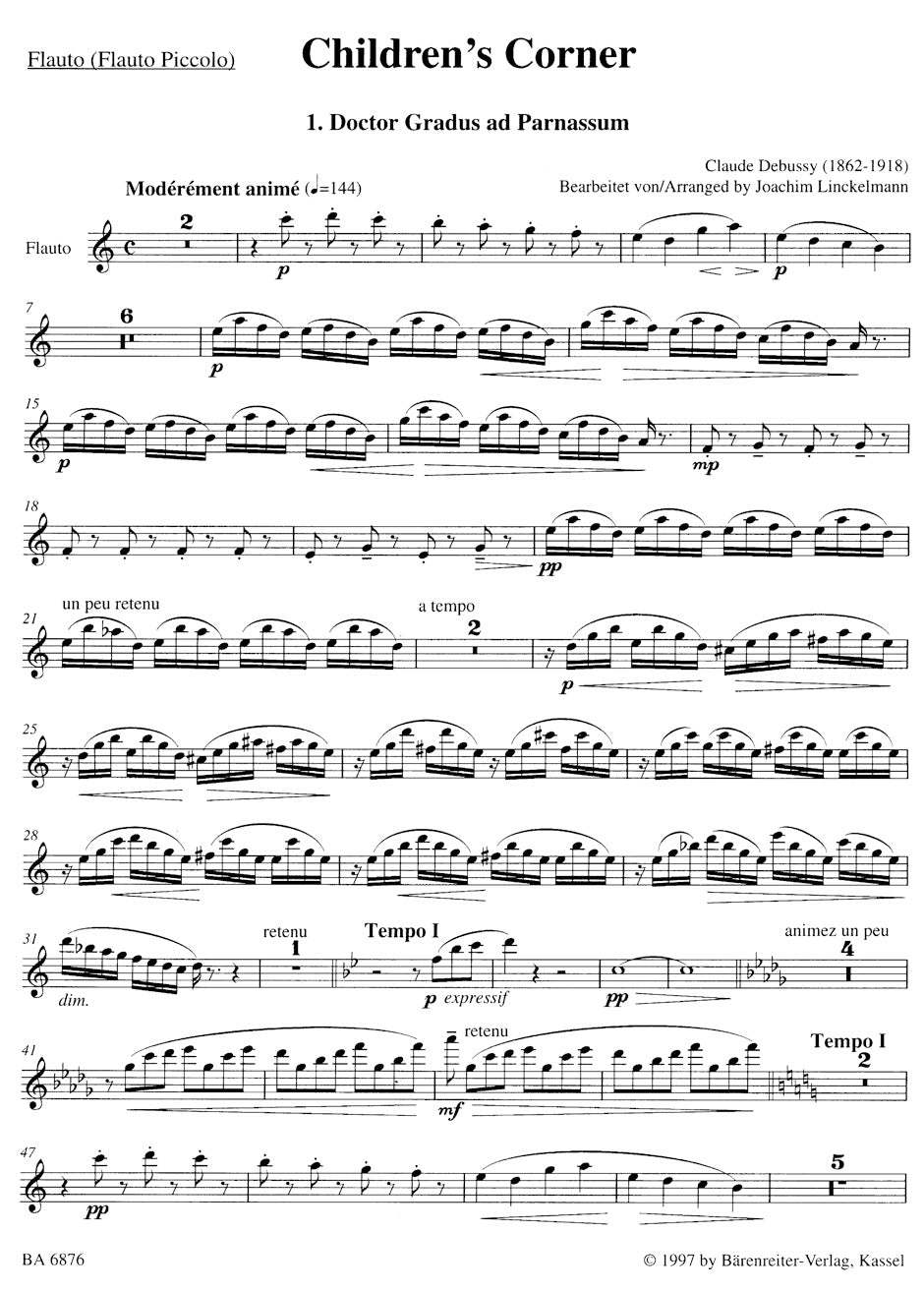 Debussy Children's Corner - Arrangement for Wind Quintet