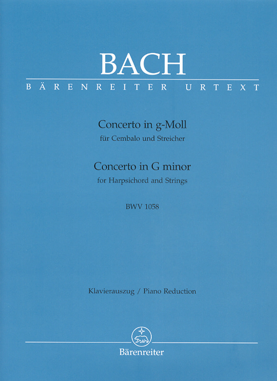 Bach Concerto for Harpsichord and Strings G minor BWV 1058