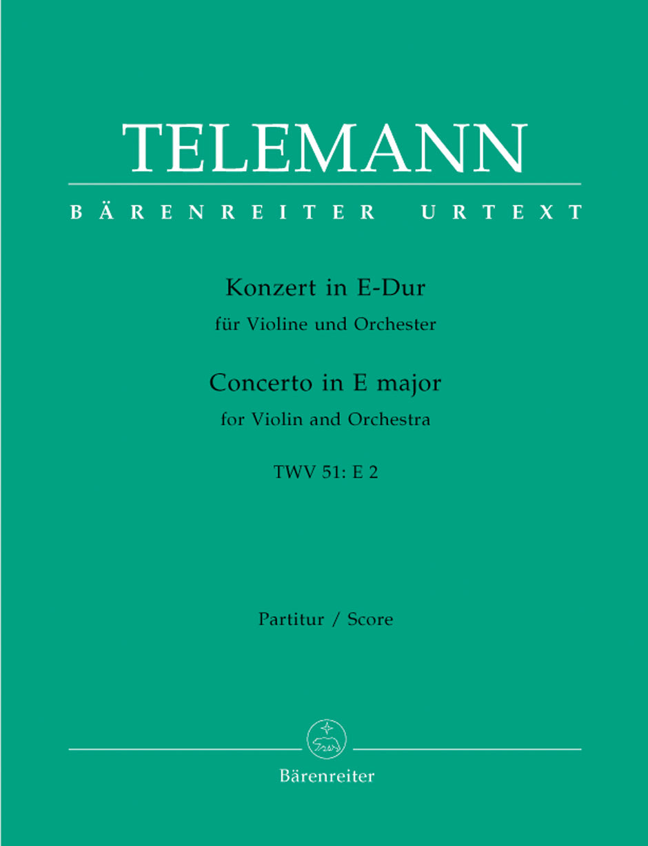Telemann Concerto for Violin and Orchestra E major TWV 51:E2