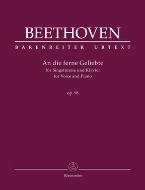 Beethoven An die ferne Geliebte for Voice and Piano op. 98