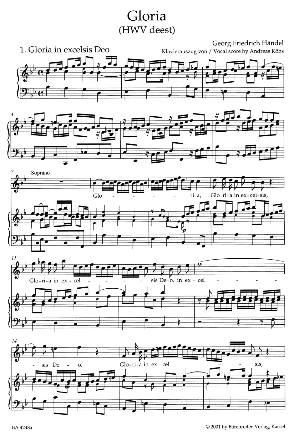 Handel Gloria HWV deest