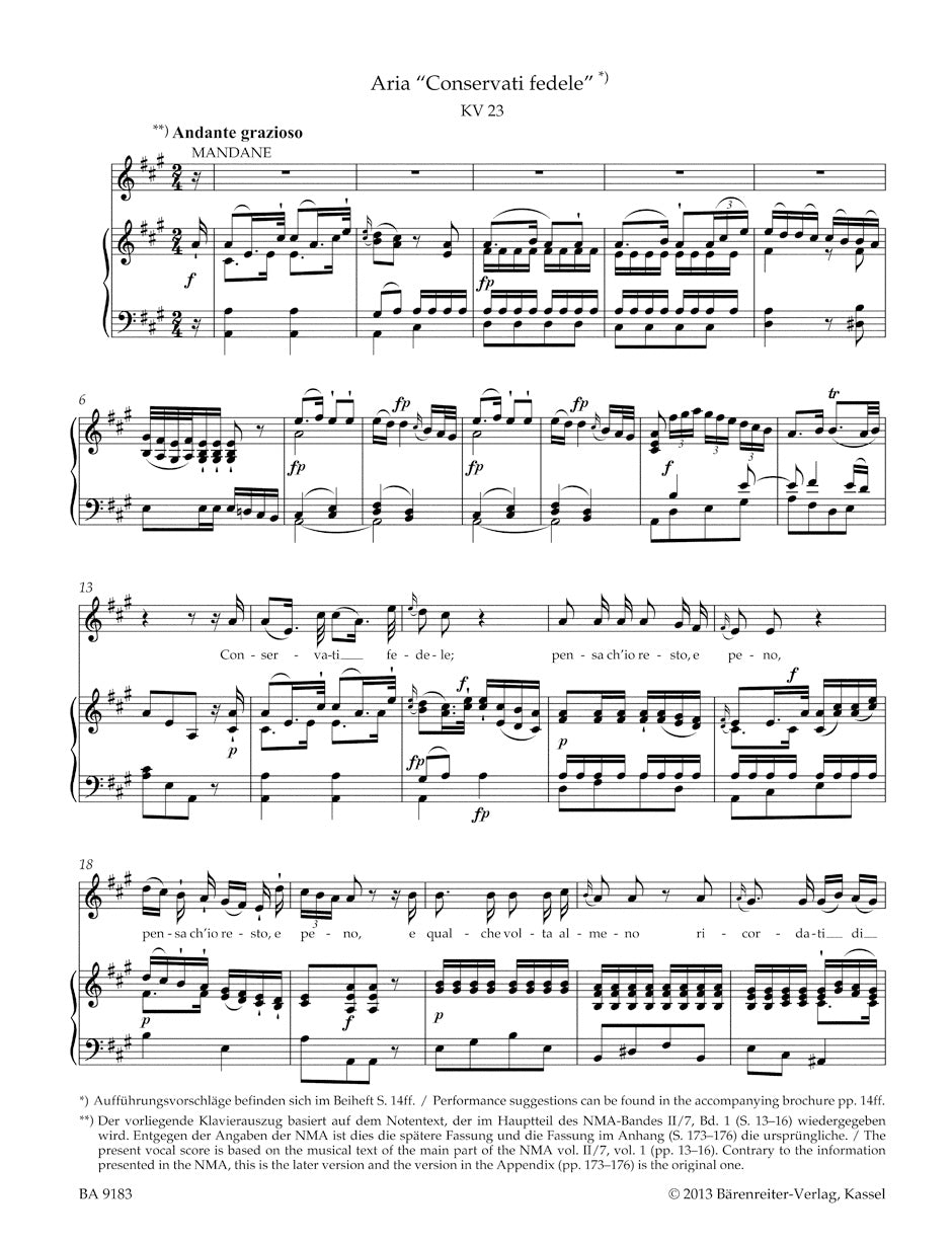 Mozart Concert Arias for low Soprano and Contralto