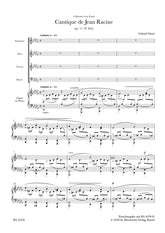 Faure Cantique de Jean Racine für vierstimmigen gemischten Chor (SATB) und Orgel oder Klavier op. 11 N 42a