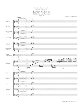 Beethoven Concerto for Pianoforte and Orchestra Nr. 5 E-flat major op. 73 Study Score