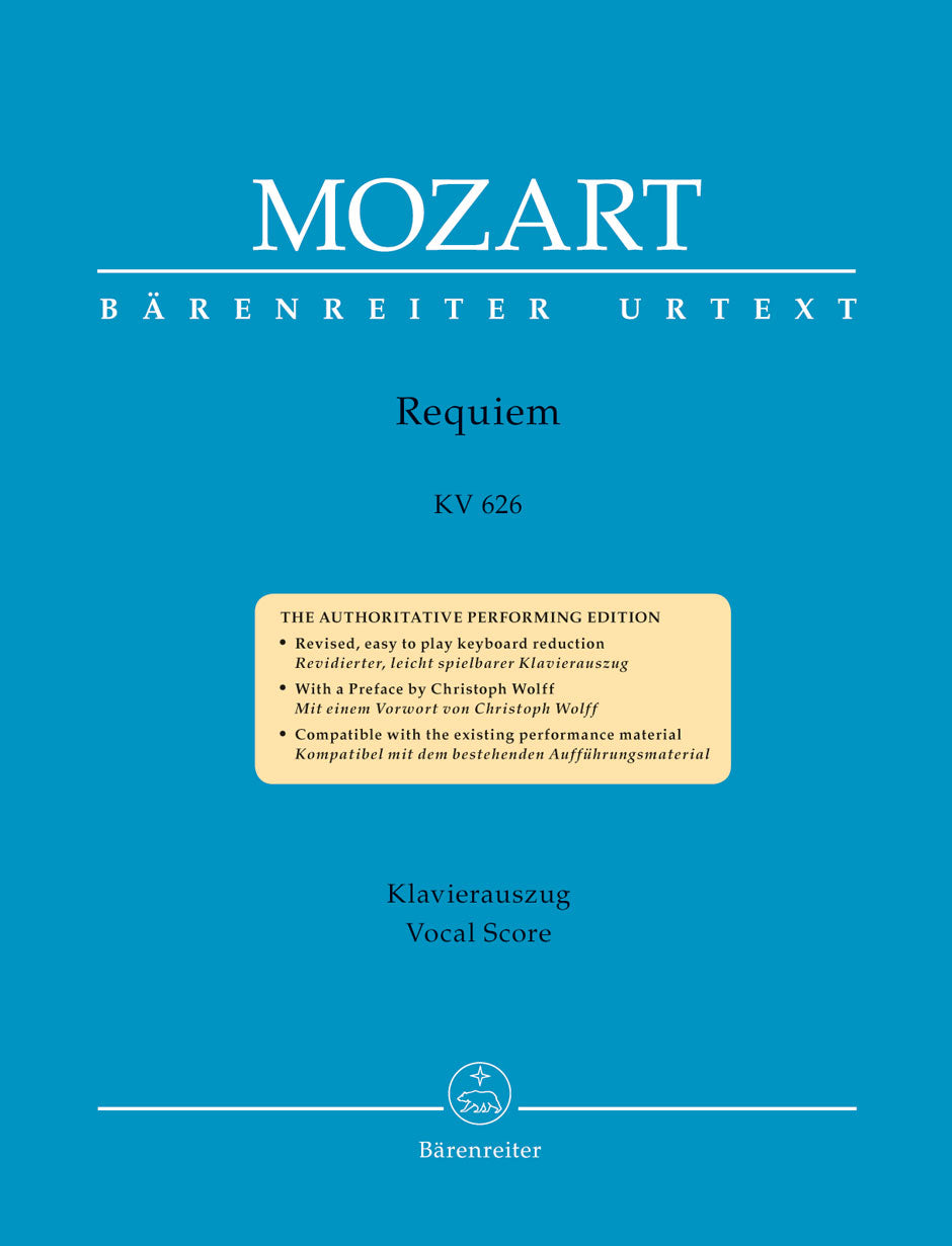 Mozart Requiem K. 626 -The Requiem, completed by Franz Xaver Süssmayr, in its traditional form