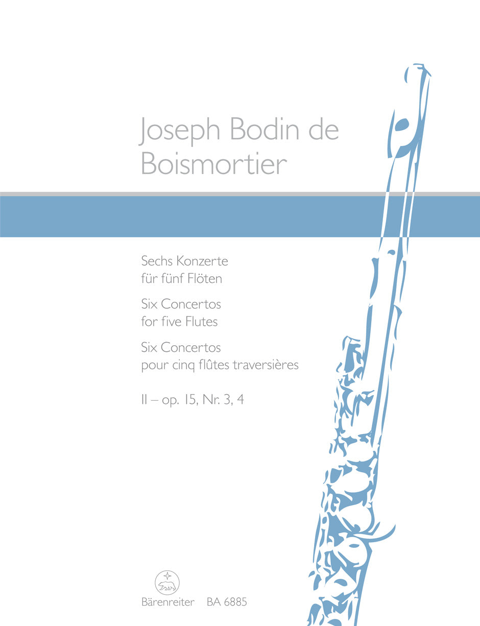Boismortier 6 Concertos for 5 Flutes Opus 15
