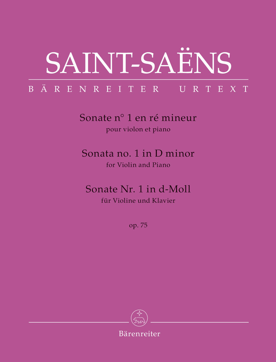 Saint Saens Sonata for Violin in d minor Op 75