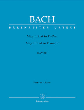 Bach Magnificat D major BWV 243 (2nd version with the 4 inserts from the E-flat major version (transposed))  Full Score