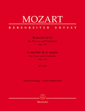 Mozart Concerto for Piano and Orchestra No. 17 G major K. 453 (Piano Reduction)