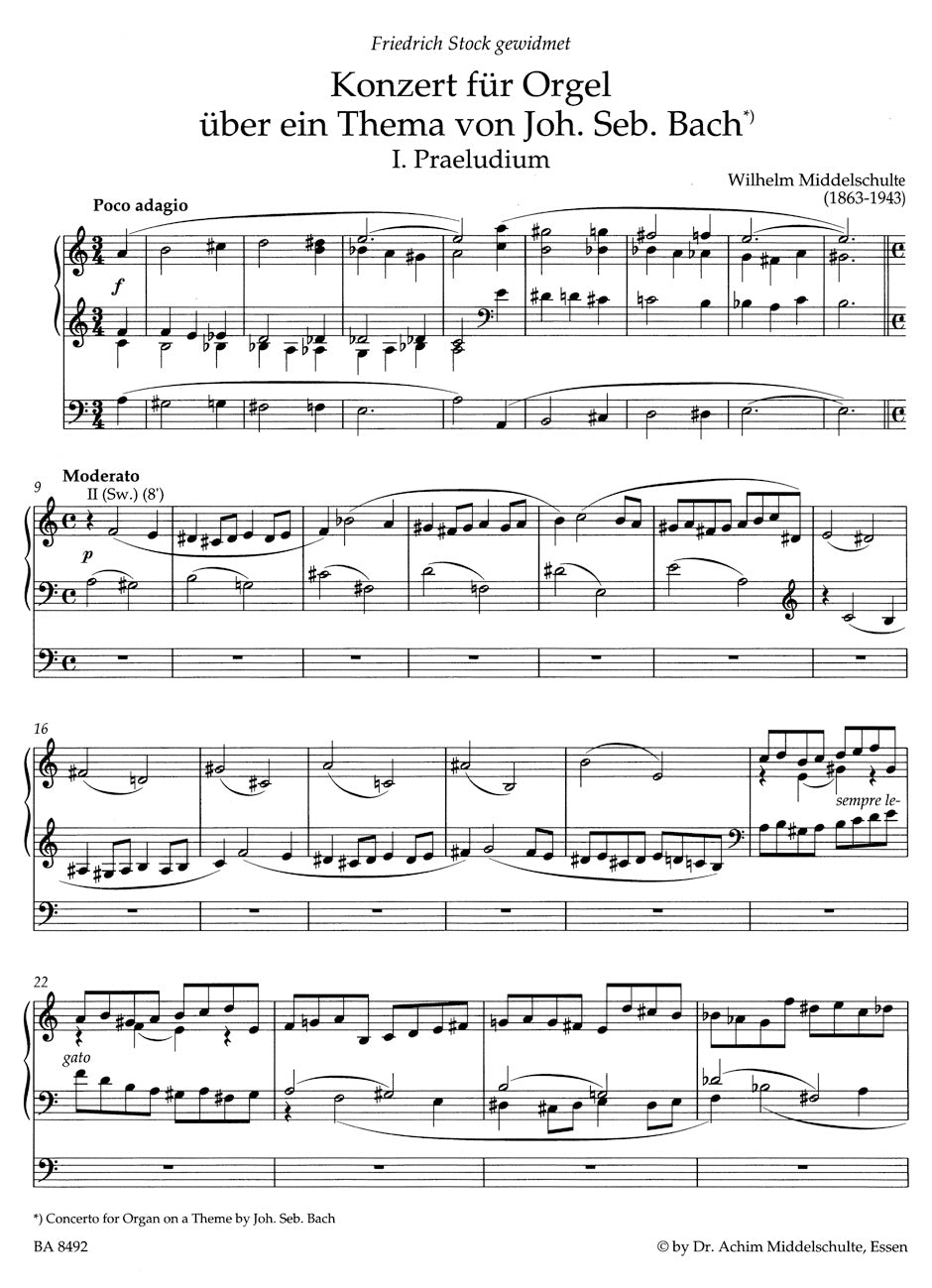 Middelschulte Original Compositions 2 for Organ