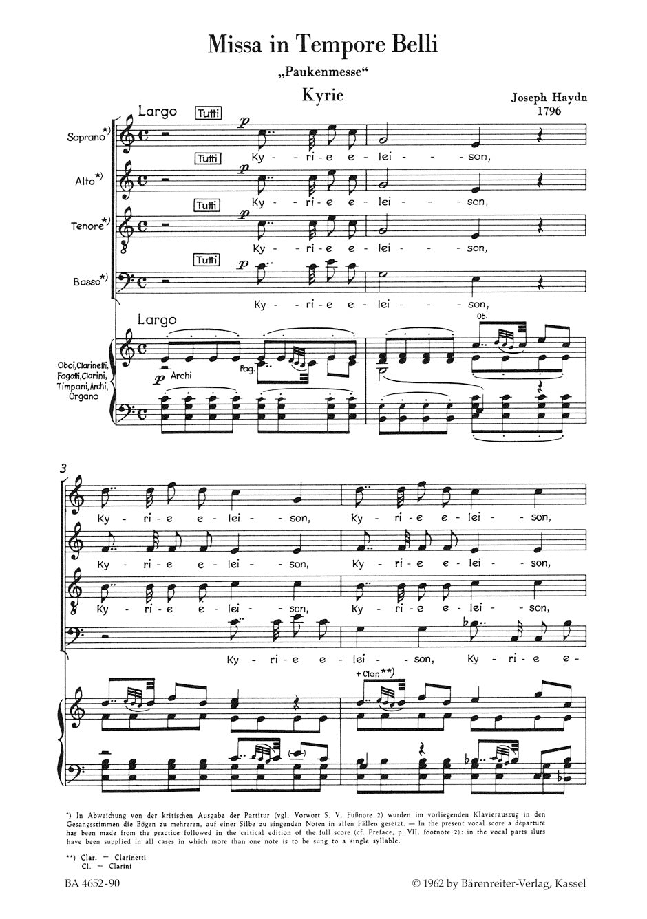 Haydn Missa in Tempore Belli Hob.XXII:9 "Mass in Time of War"