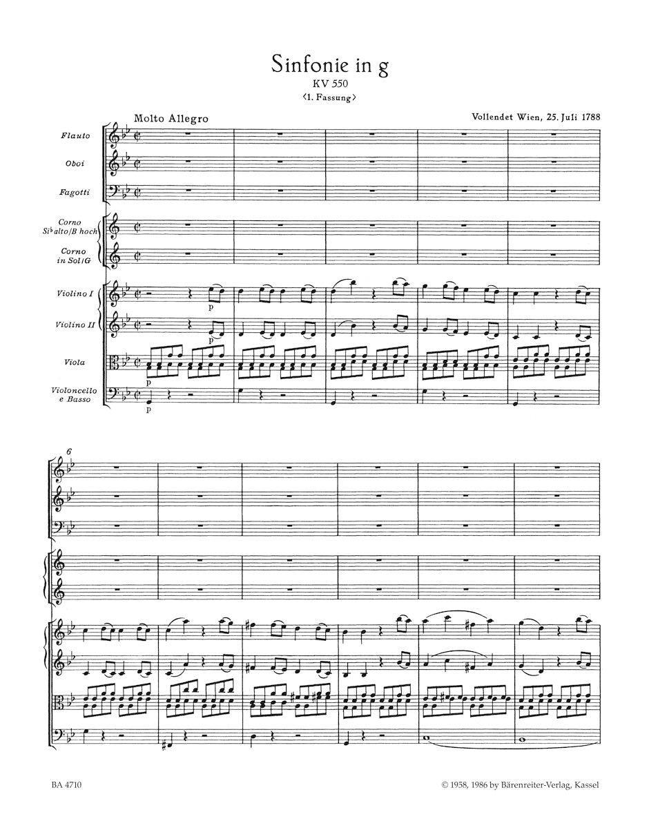 Mozart Symphony Nr. 40 G minor K. 550 (First version without clarinets)
