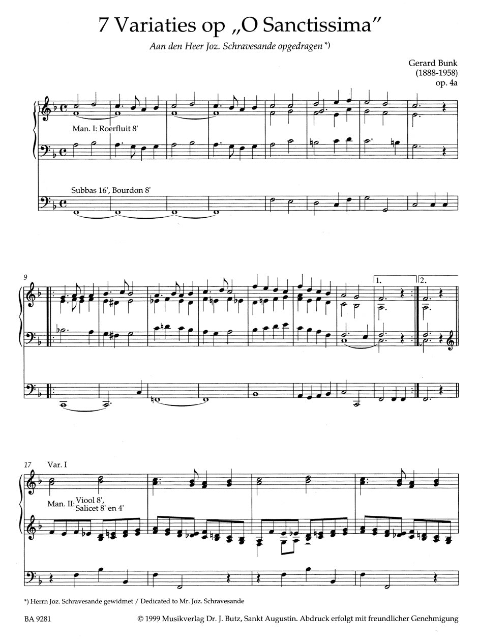 Bunk Complete Organ Works Volume 1