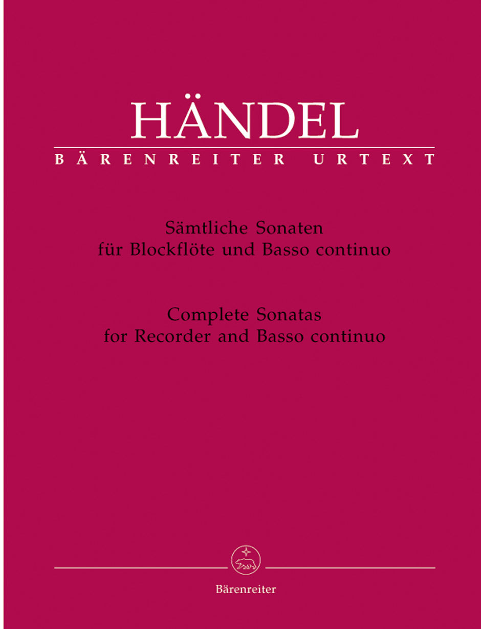 Handel Complete Sonatas for Recorder and Basso Continuo