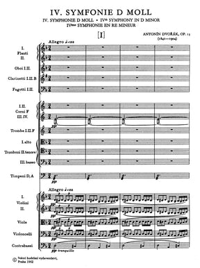 Dvořák: Symphonie Nr. 4 d-Moll, op. 13 (Study Score)