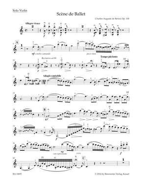 de Beriot Scene de Ballet op. 100 (Arranged for Violin and Piano)