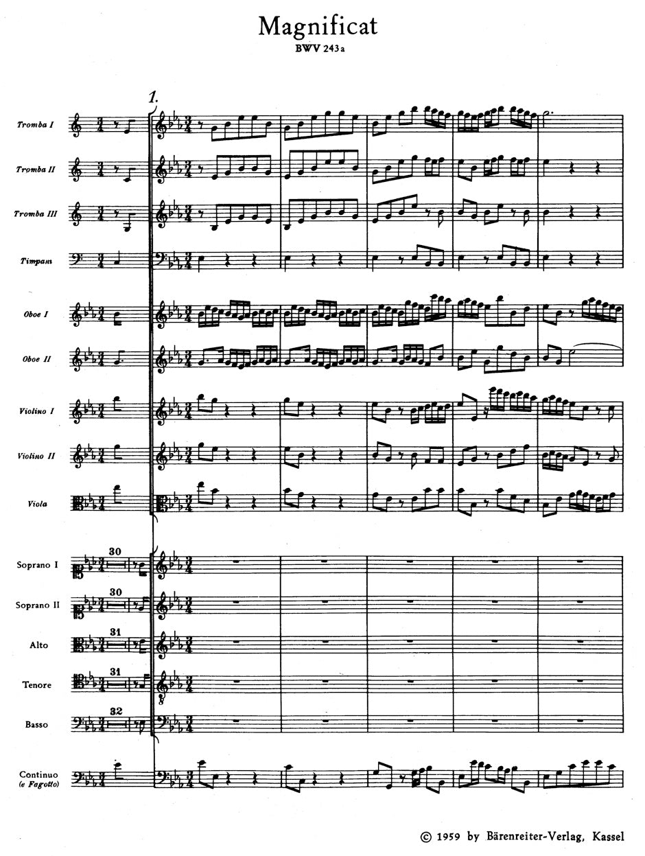 Bach Magnificat E-flat major BWV 243a