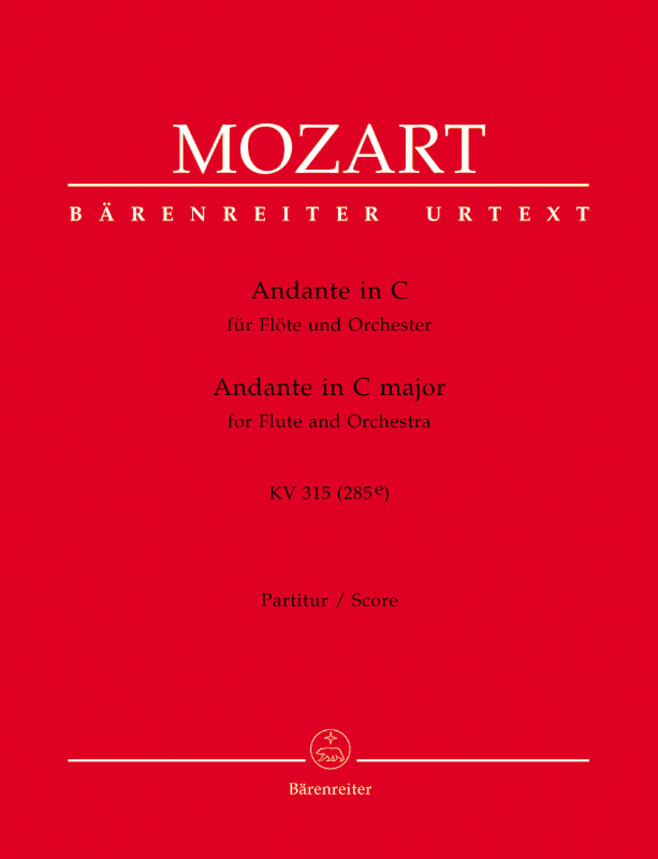 Mozart Andante for Flute and Orchestra C major K. 315 (285e)