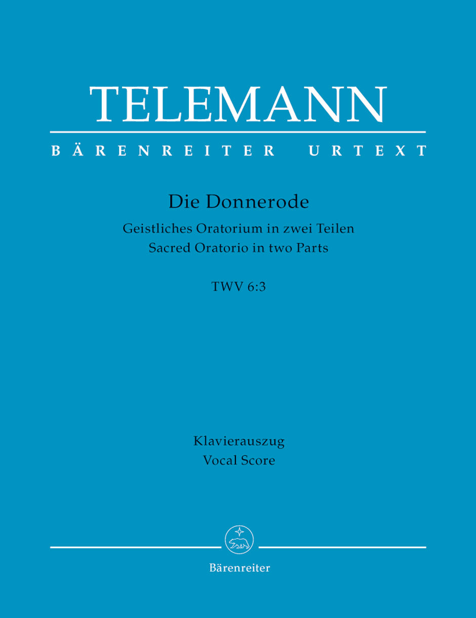 Telemann Die Donnerode TWV 6 : 3 -Sacred Oratorio in two Parts-