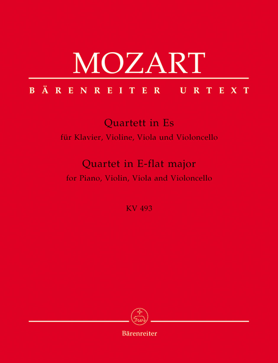 Mozart Quartet for Piano, Violin, Viola and Violoncello K 493