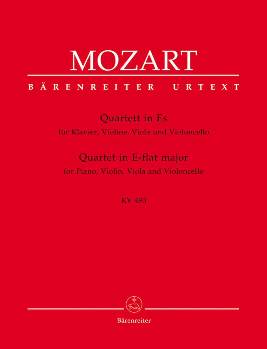 Mozart Quartet for Piano, Violin, Viola and Violoncello K 493