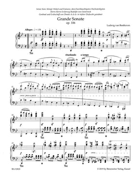 Beethoven Grande Sonate for Pianoforte B-flat major op. 106 "Hammerklavier"