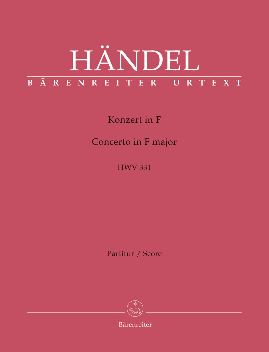 Handel Concerto in F Major HWV 331 - Full score
