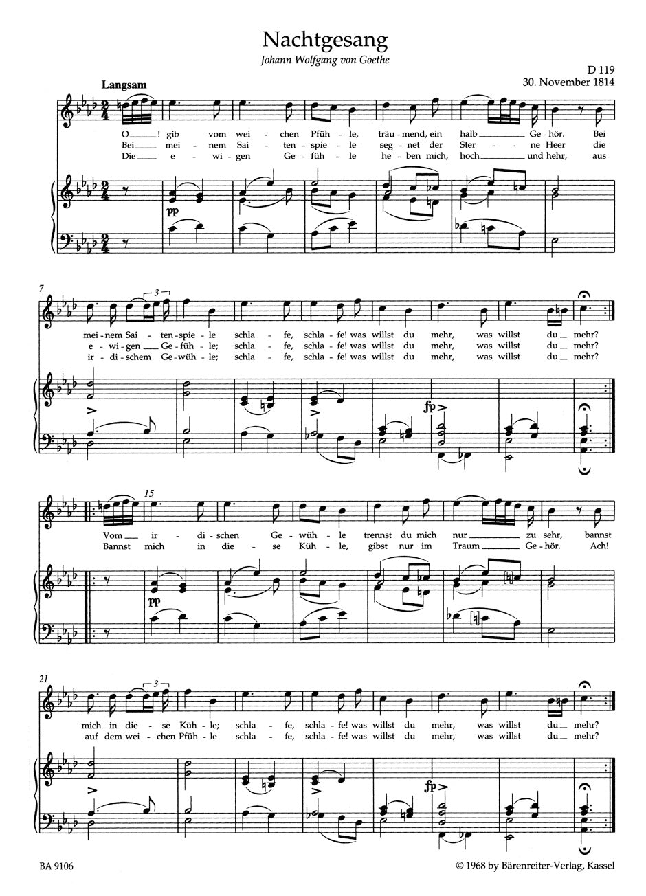 Schubert Lieder, Volume 6 (High Voice)