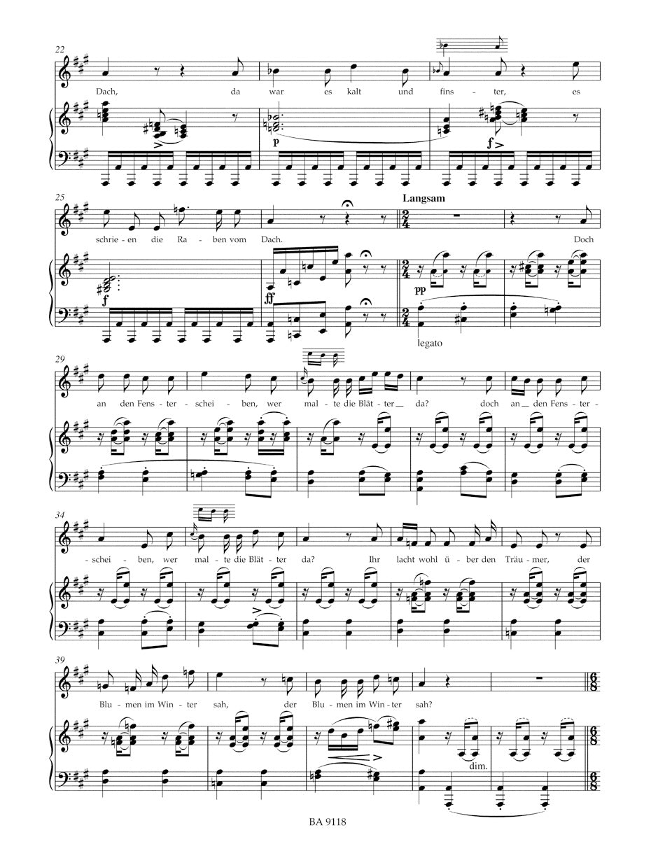 Schubert Winterreise op. 89 D 911 (High Voice)